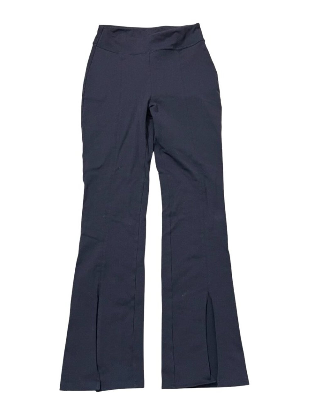 Alo Yoga Black Flare Leggings Womens XS High Waisted Bootcut Yoga Pants Slit Hem